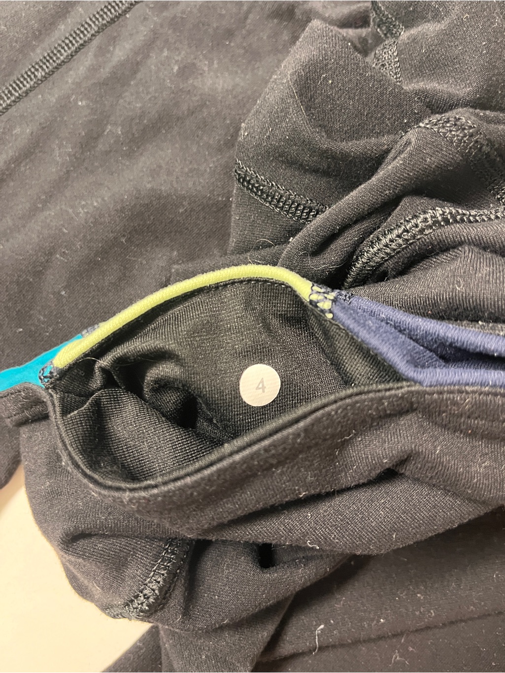 Lululemon Athletica Black Leggings With Lime Trim